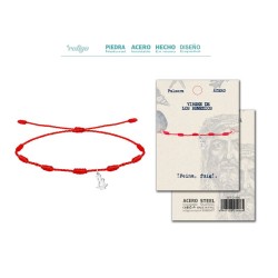 Pulsera 7 Nudos con Virgen de Los Remedios en Acero Plateado - Coleccion Provincias (Tenerife)